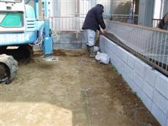 現場の写真(近隣の養生)